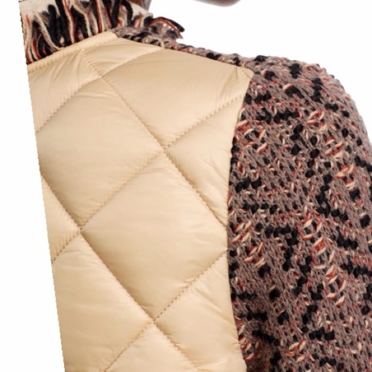 Aldo Martins Textured Knit Bomber Jacket Quilted Back Size L Anthropologie NWT