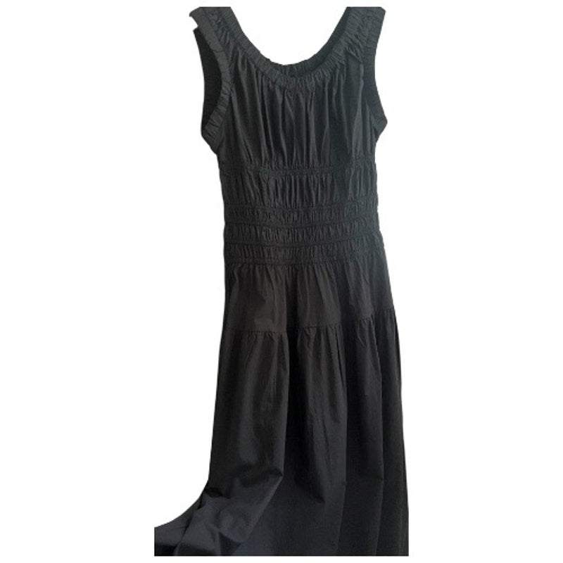 Rails Anastasia Shirred Maxi Dress Size Medium, Black - Sleeveless -NWT