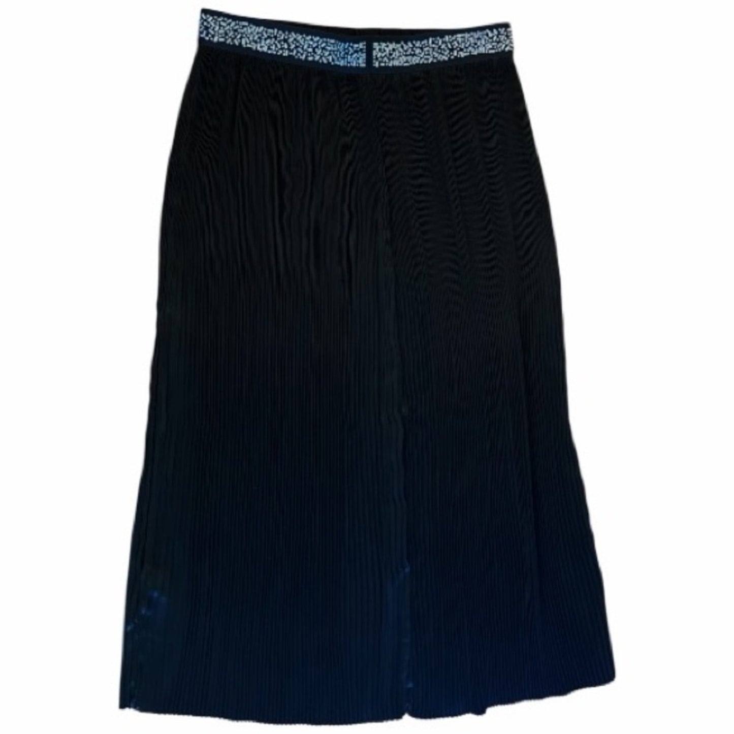 LE SURPERBE FOIL PLEATED SKIRT BLACK SIZE MED NEW
