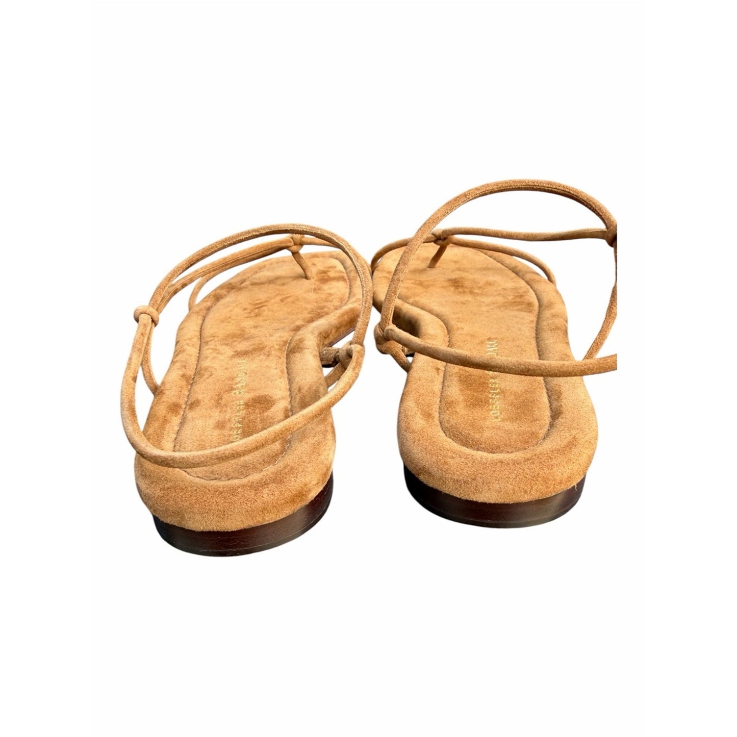 Loeffler Randall Eleanor Cacao Suede Flat Sandals Size 9.5 NIB