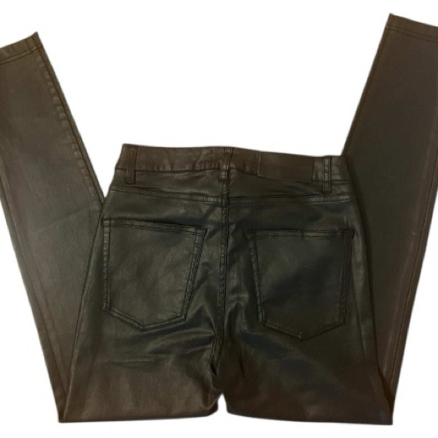 THE KOOPLES Black Faux Leather Effect FRANKY DENIM Women’s  Size 26  NWT