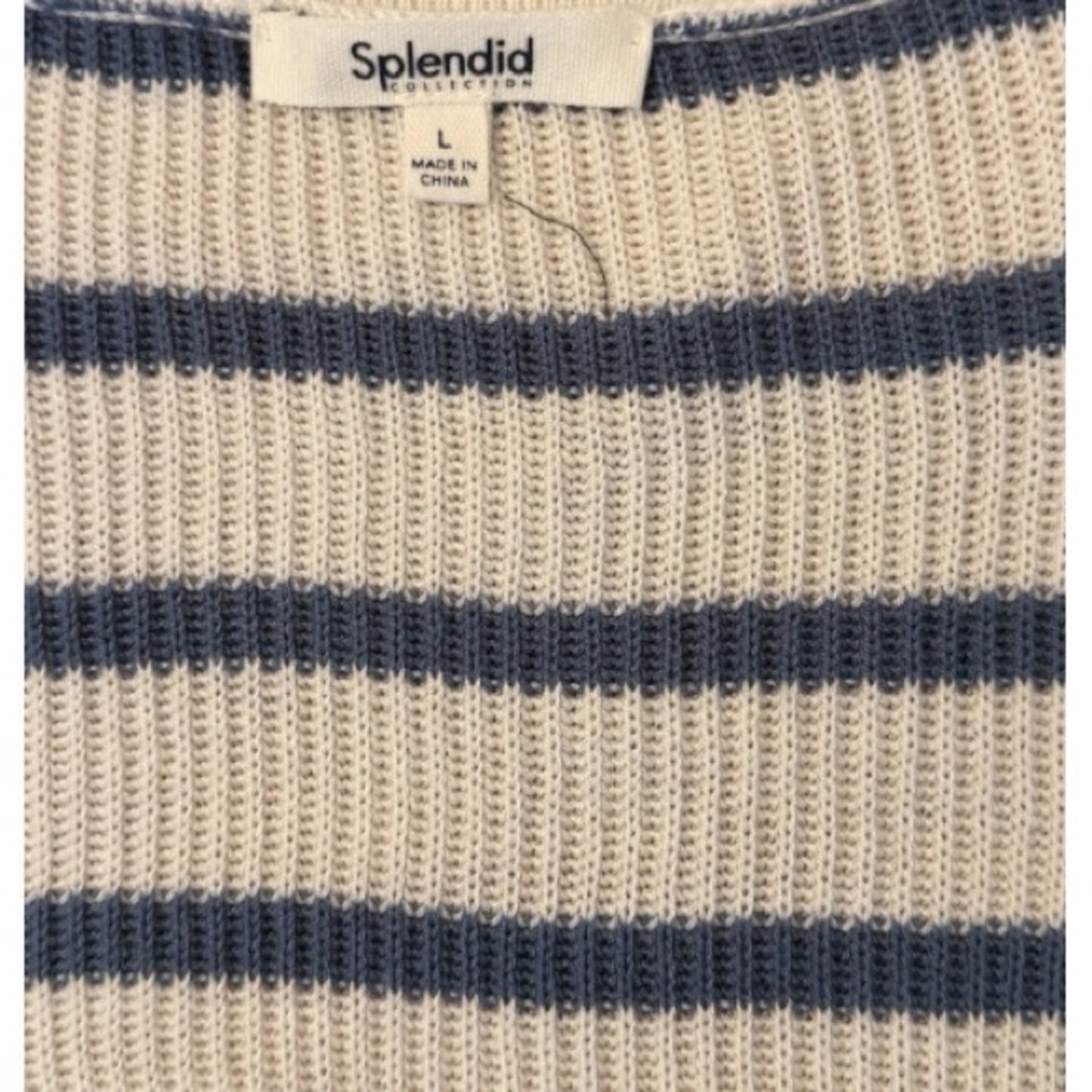 Splendid Collections Luna Striped Cardigan Long Sleeve Blue /White Size L