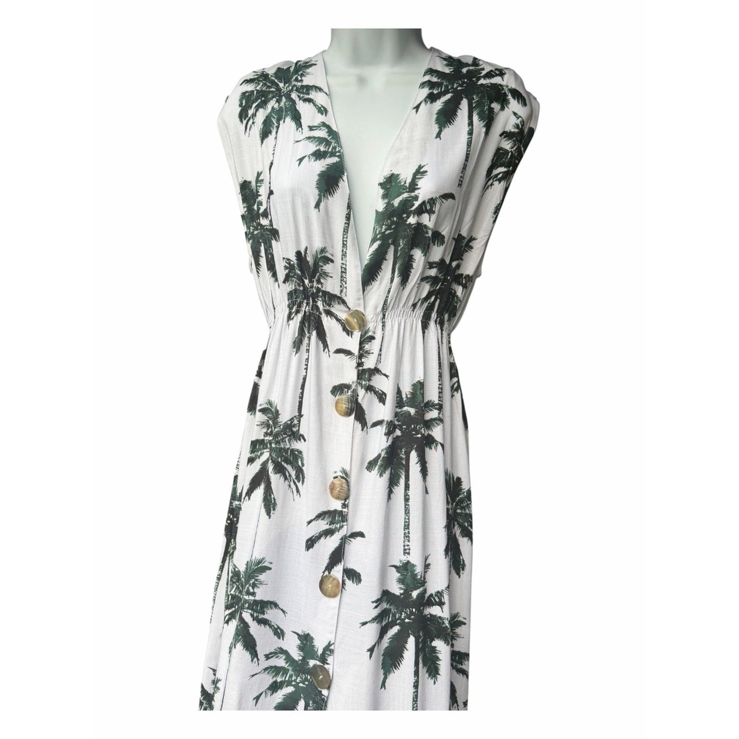 Tiare Hawaii NWT Palm Print Maxi Dress S/M/L- Resort Vacation
