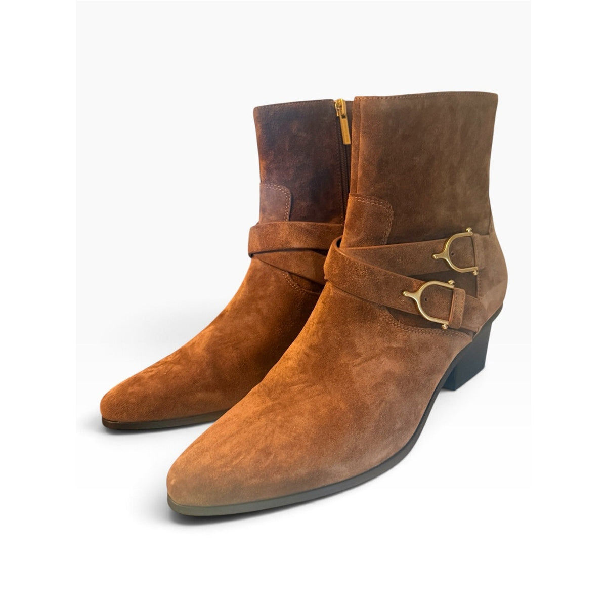 Veronica Beard Ashby Suede Moto Booties Hazelwood Brown Women’s 9.5 NIB