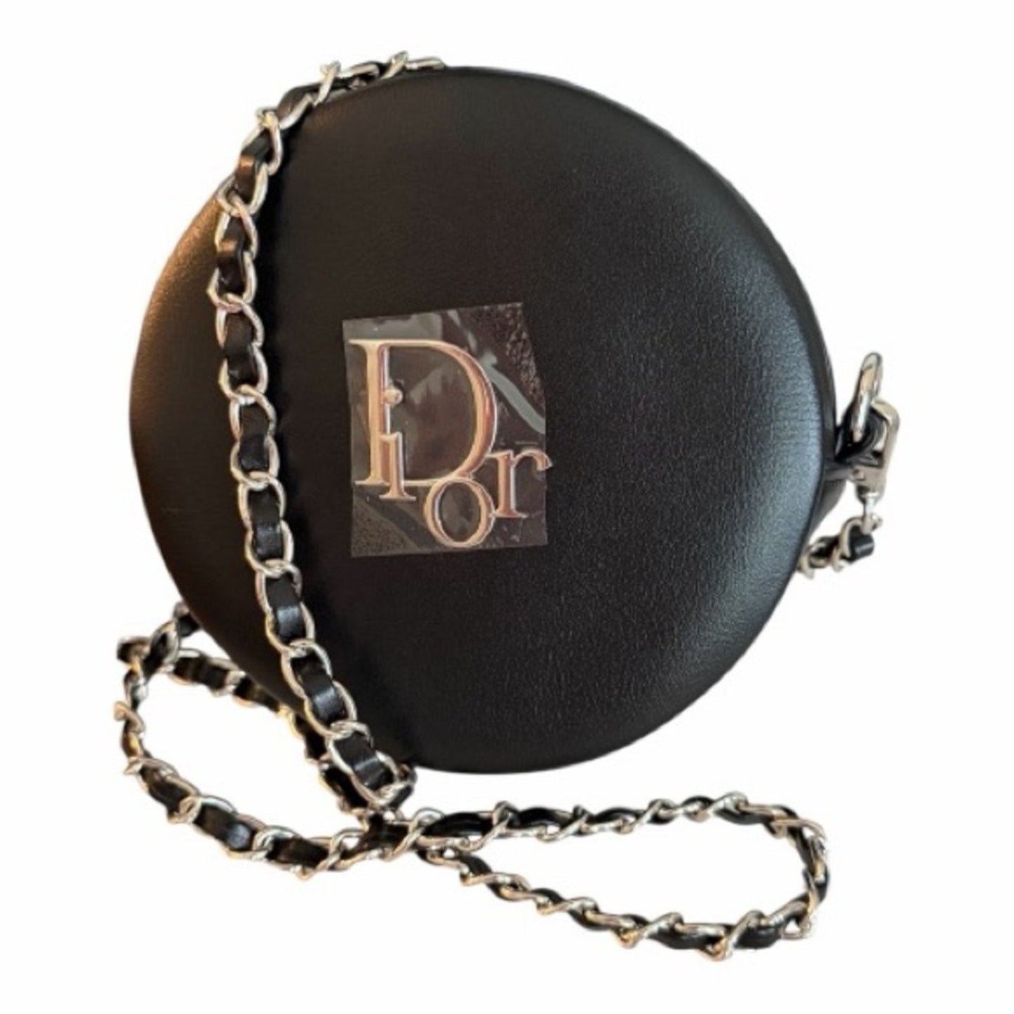 Christian Dior Beauty Mini Round Crossbody Chain Bag Black NIB