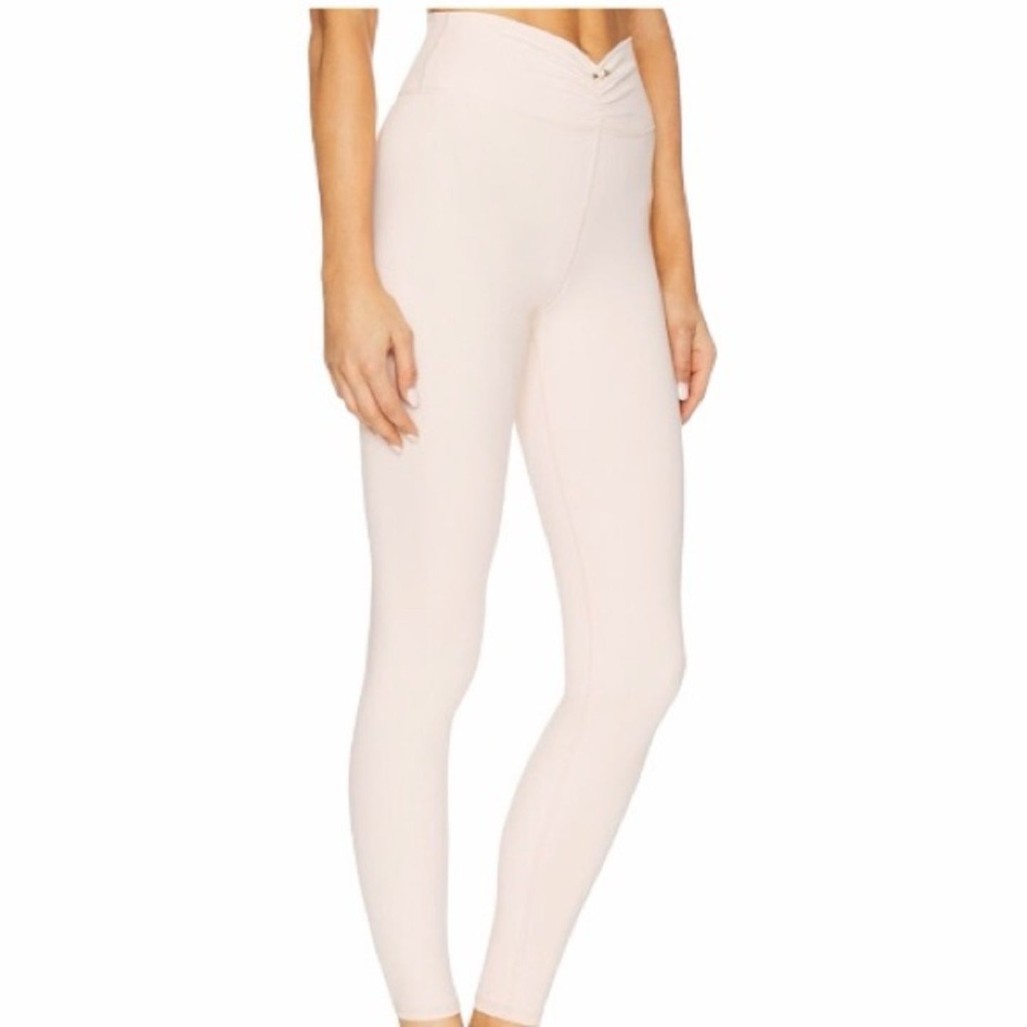 We Wore What Ruched V-Waist Leggings in Ballerina Slipper NWT Size XL