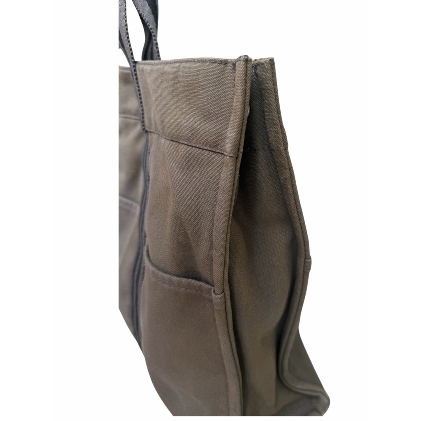 Hermès Fourre Tout MM Tote Bag Taupe Olive Gray Canvas Large Carryall