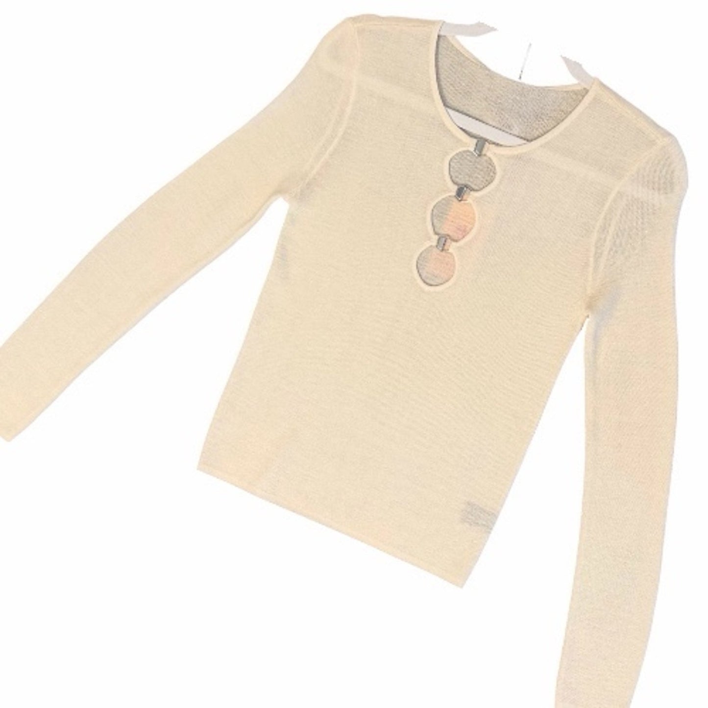 Le Superbe Merino Wool Cut-Out Sweater – NWT – Size L– MSRP $395