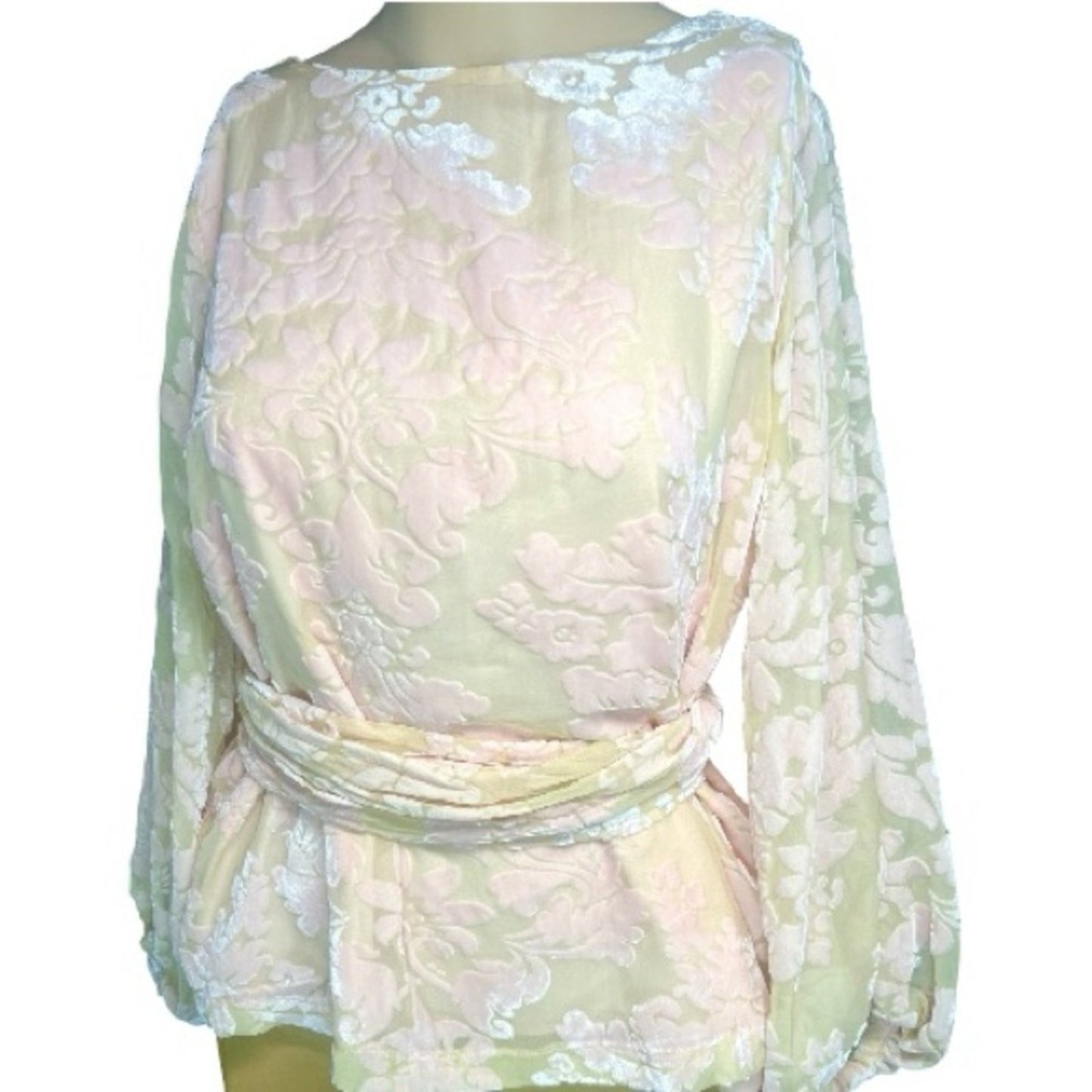 Anthropologie Velvet Embossed Blouse by Yumi Kim “Kiss-and Tell” Size Sm 
NWT