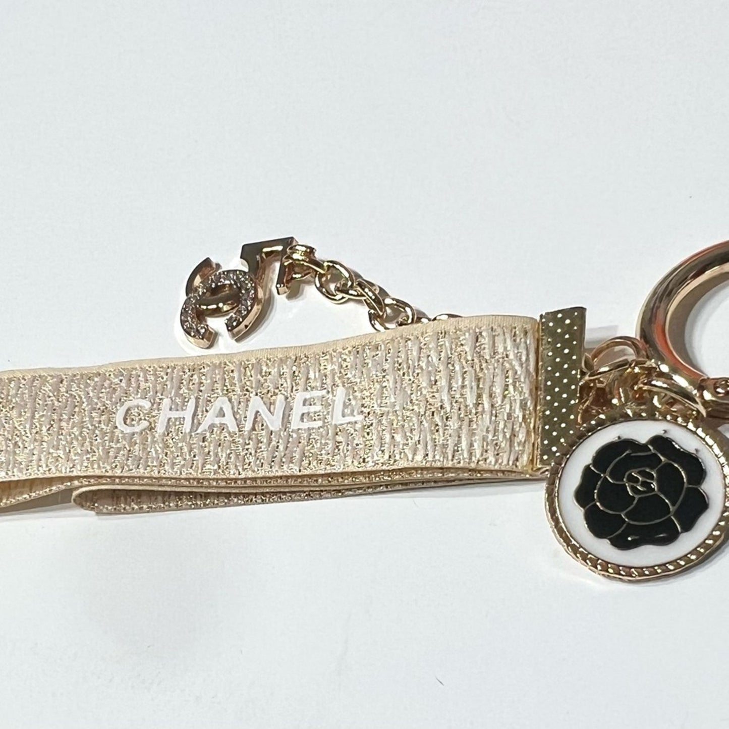 CHANEL Cream and Gold Key Holder 50th Anniversary - Bag Charm NIB