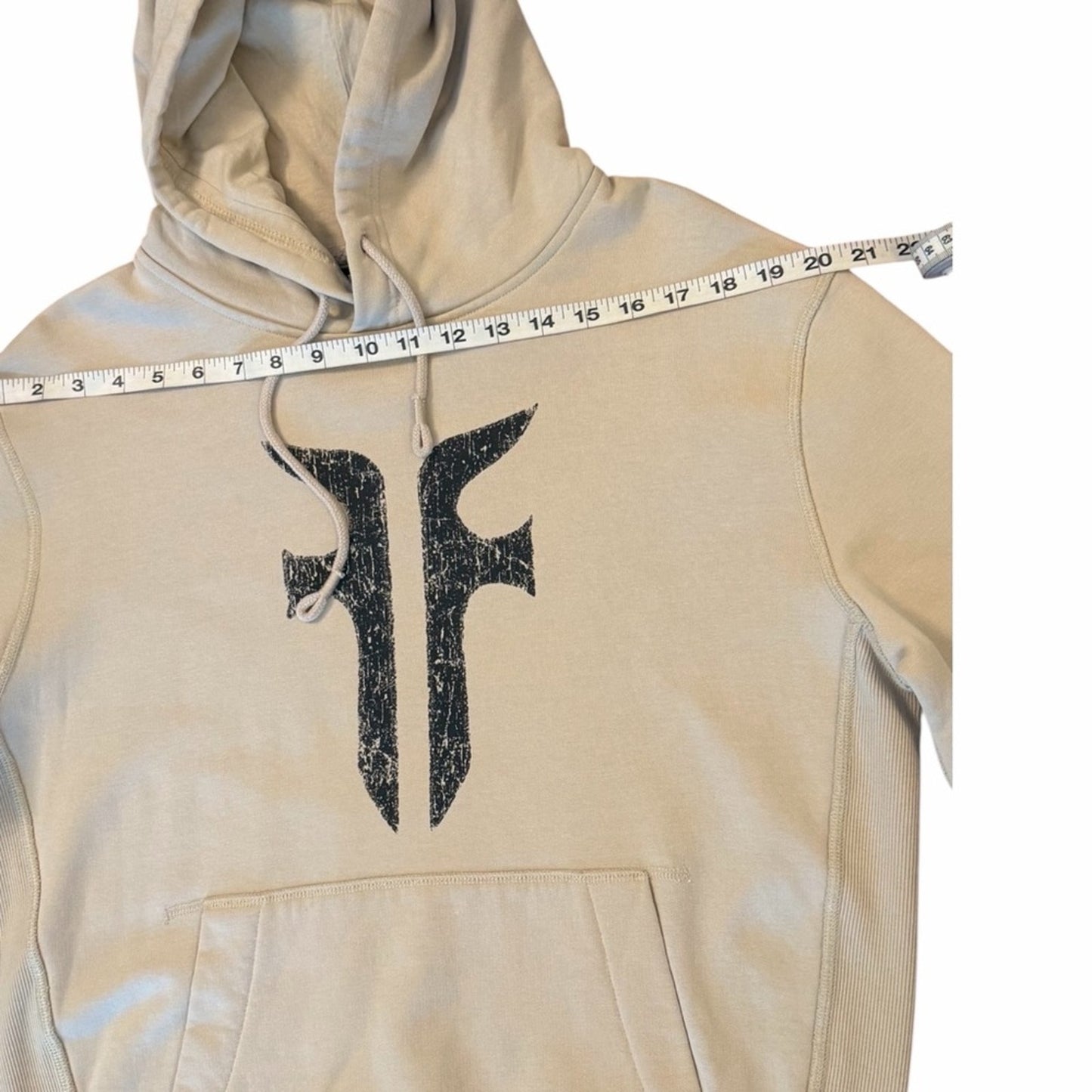 FRYE Feather Grey Logo Hoodie NWT 100% Cotton Relaxed Fit Men’s Small