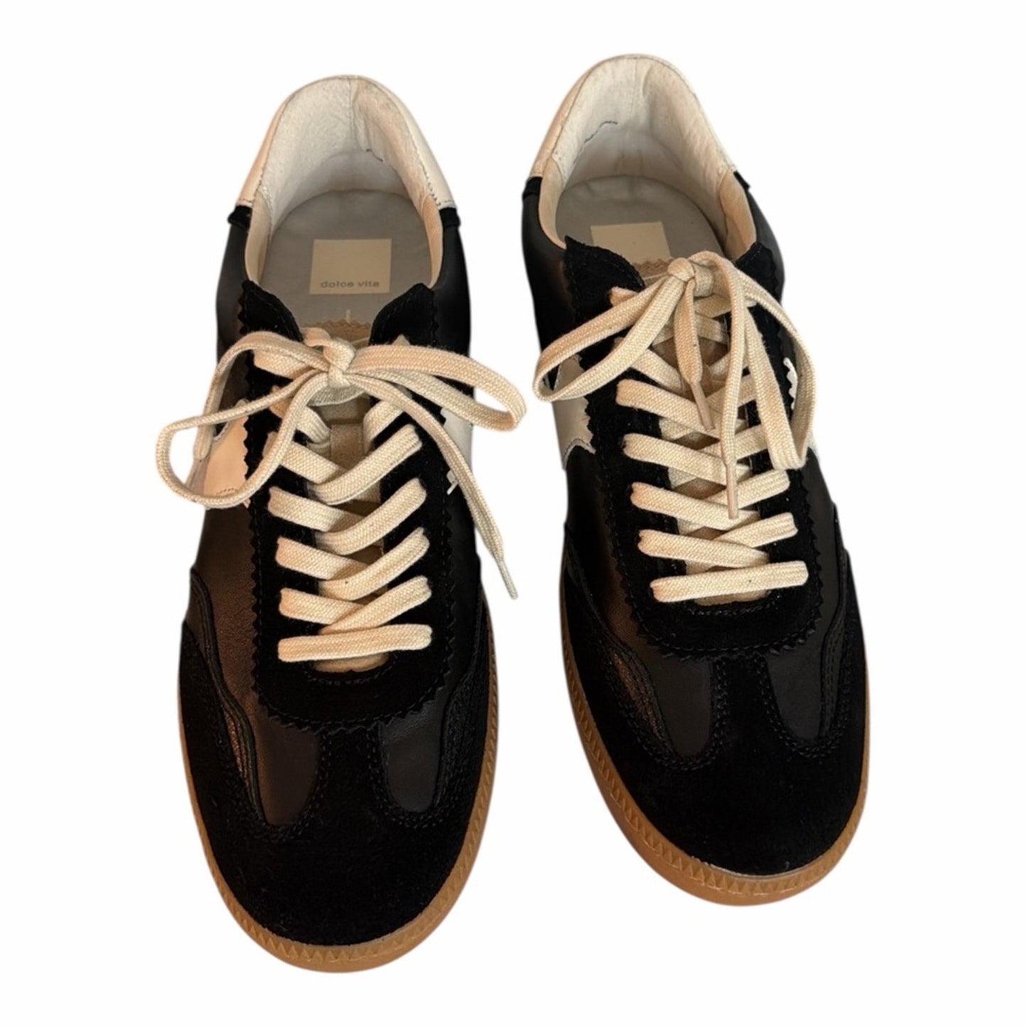 Dolce Vita Notice Retro Sneakers Black White Gum Sole NIB Women’s Size 10