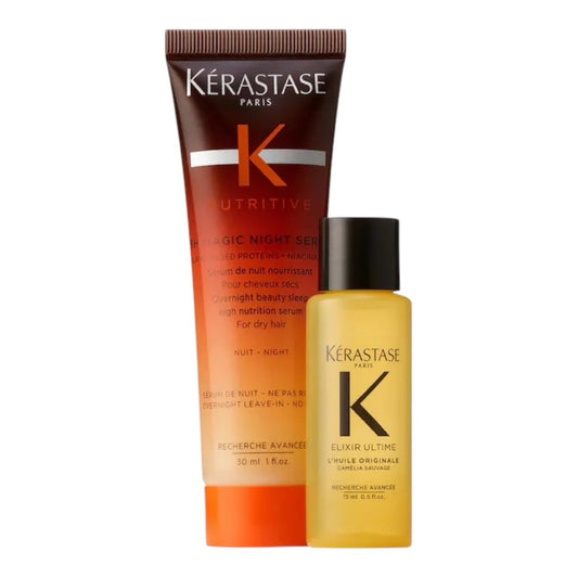 Kerastase Nutritive Magic Night Serum and Elixir Light Oil- Set - Get Both