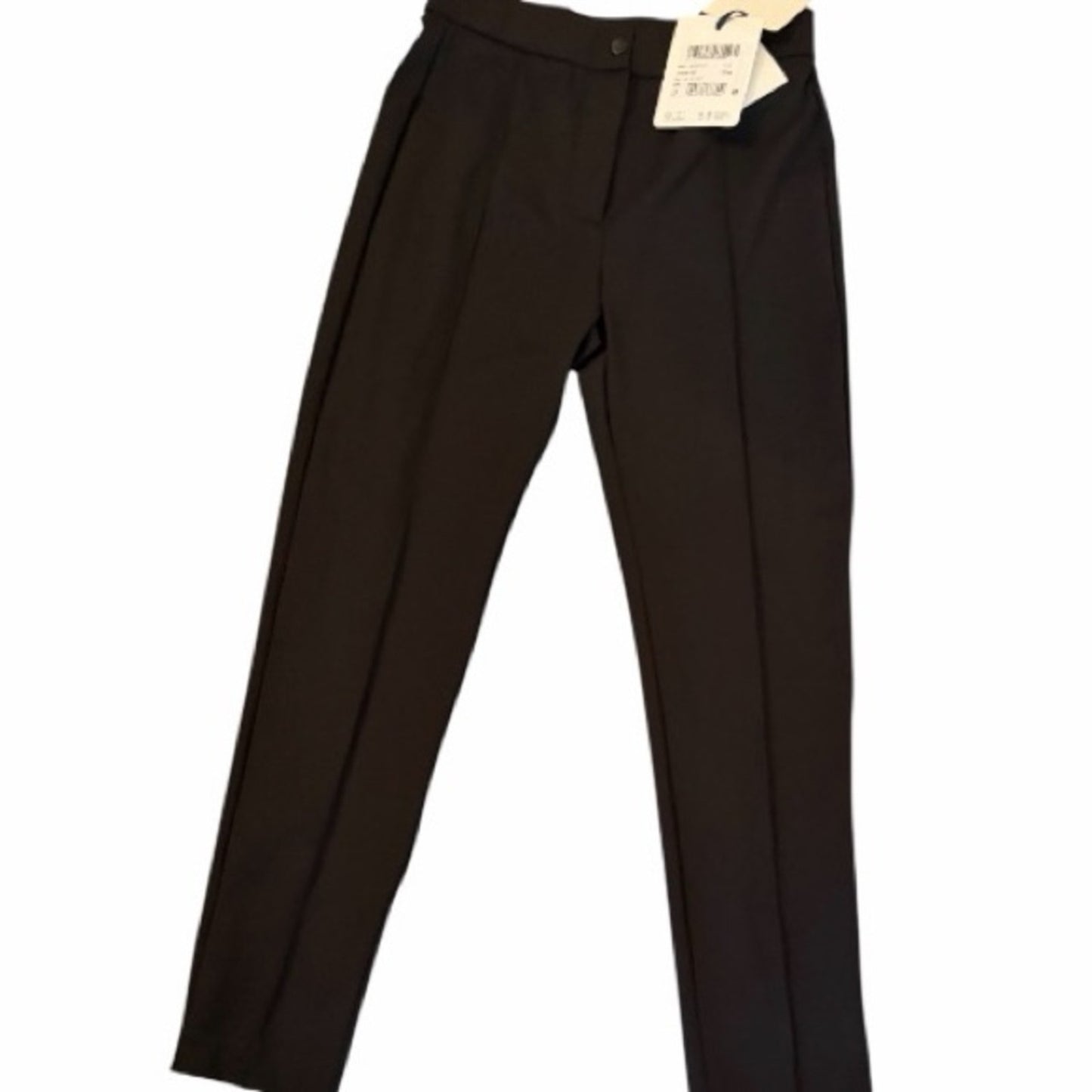 Moncler Stretch Tailored Trousers Black IT 44 Women’s Slim Straight Leg US 8-10