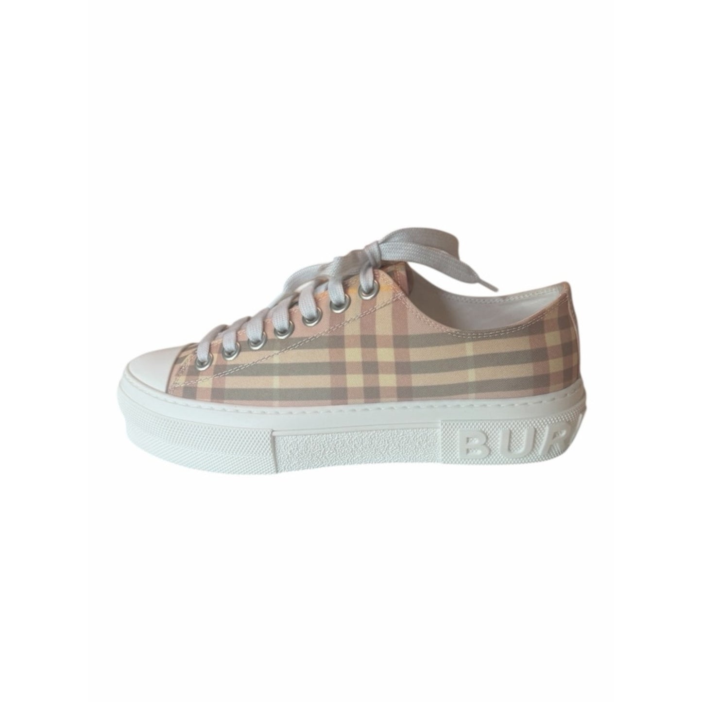 Burberry Vintage Check Jack Low Top Sneakers Size 39 w/ Logo Sole -Dust Bag NIB
