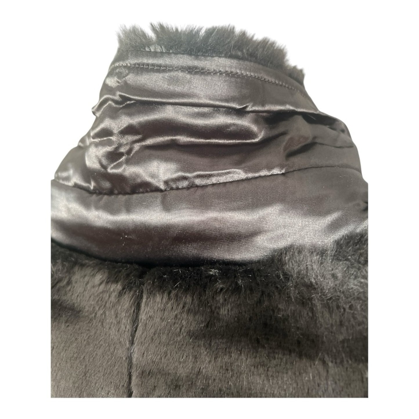Vintage Faux Fur Jacket Choc Brown L