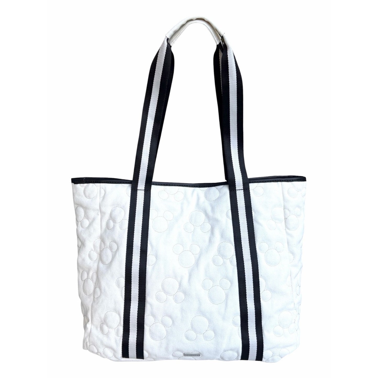 Disney x Skinnydip London Mickey Mouse Quilted Ecru Canvas Tote Bag NWT