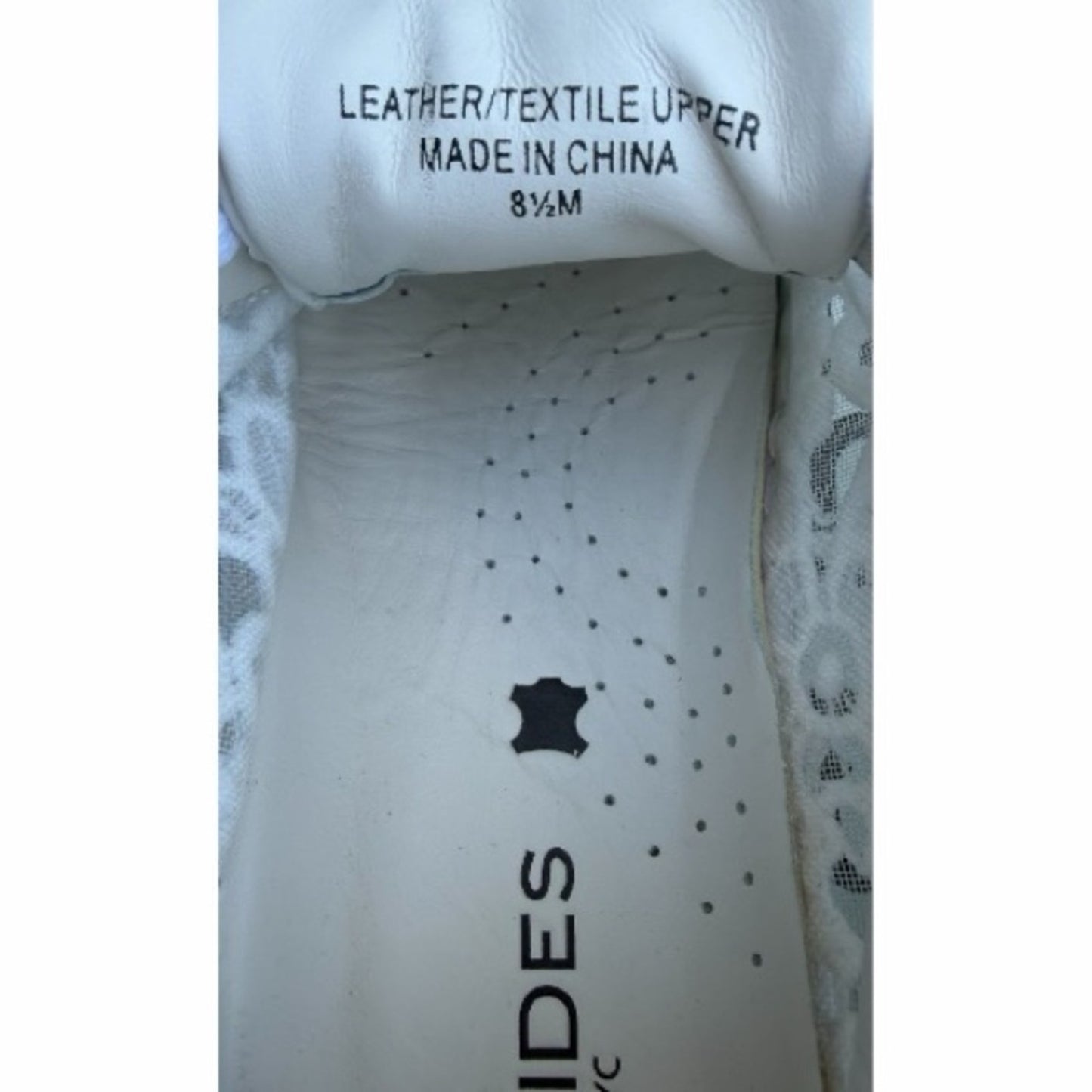 Women's White Lace Fabric & leather Analee Lace Sneaker Size 81/2