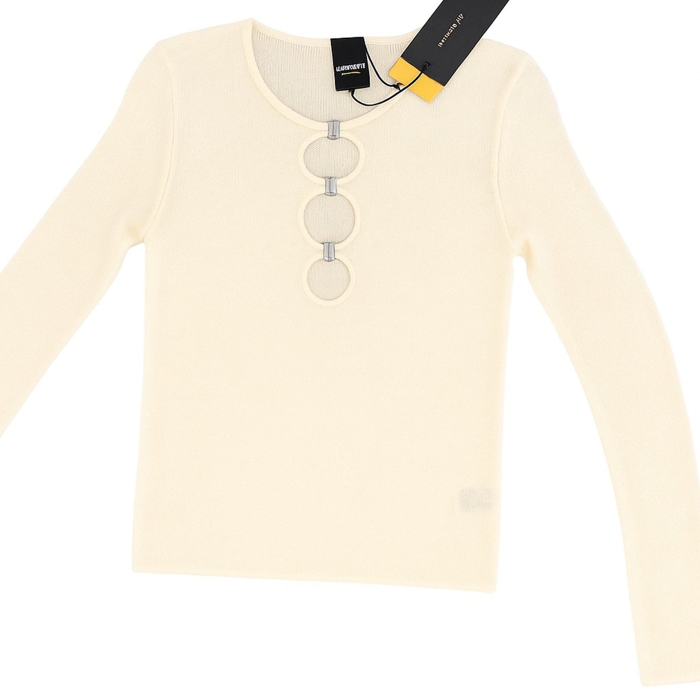 Le Superbe Merino Wool Cut-Out Sweater – NWT – Size L– MSRP $395