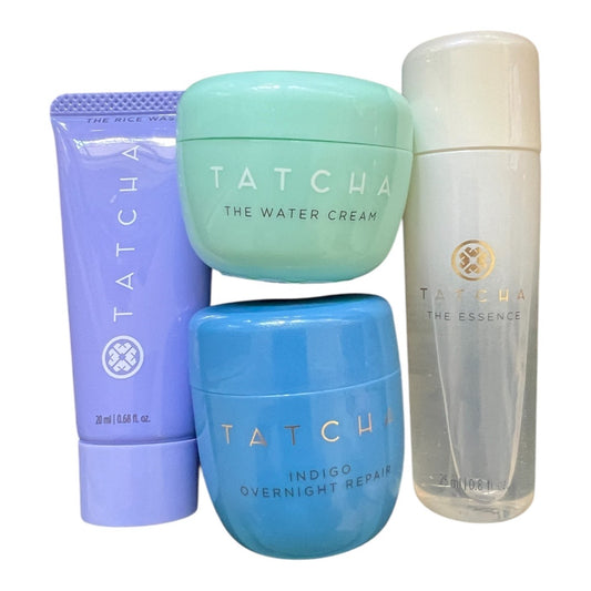Tatcha Bundle of 4 - Rice Wash, Essence, Water Cream & Indigo night Cream