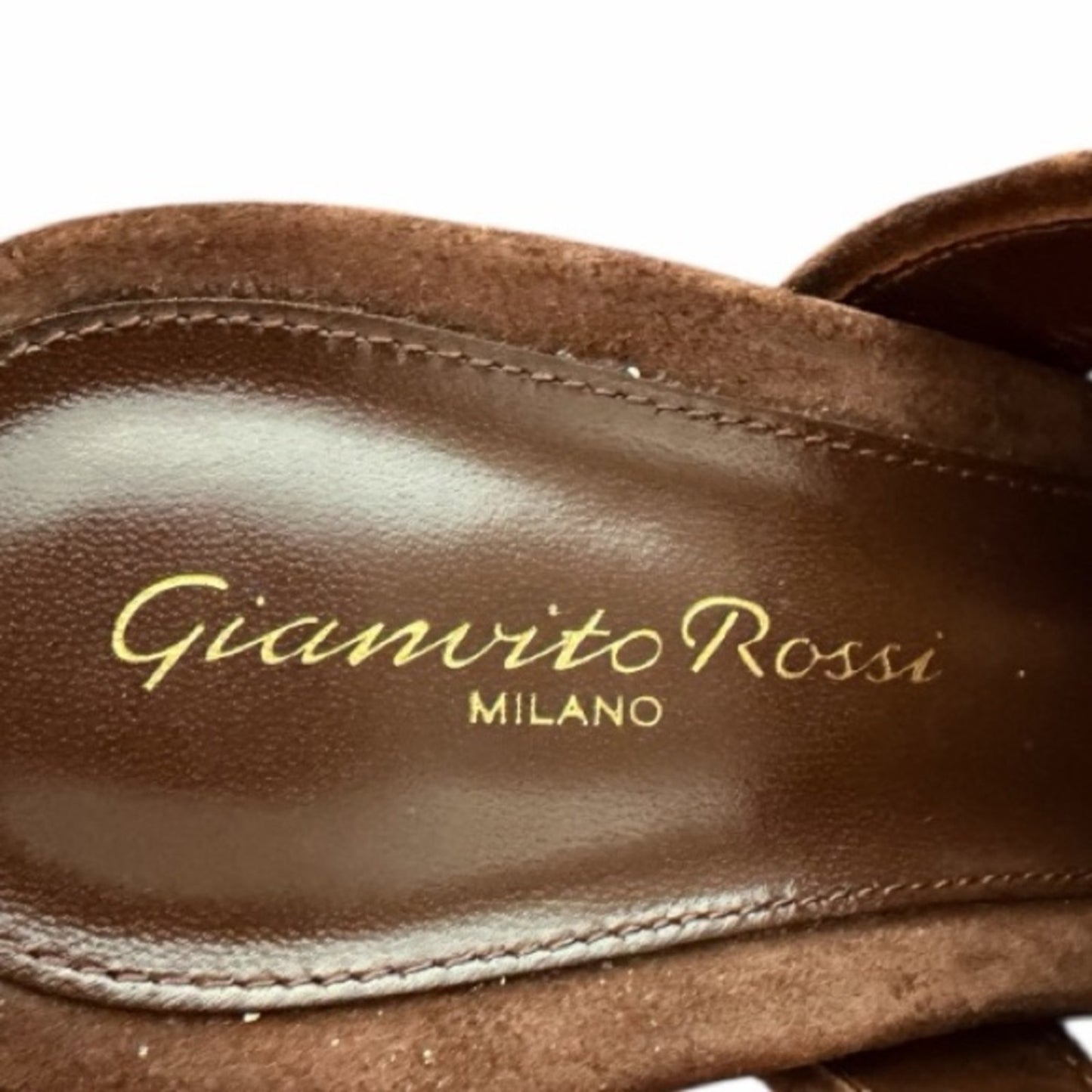 Gianvito Rossi Brown Suede Boho 70’s Style Platform Sandals | NEW | 36.5
