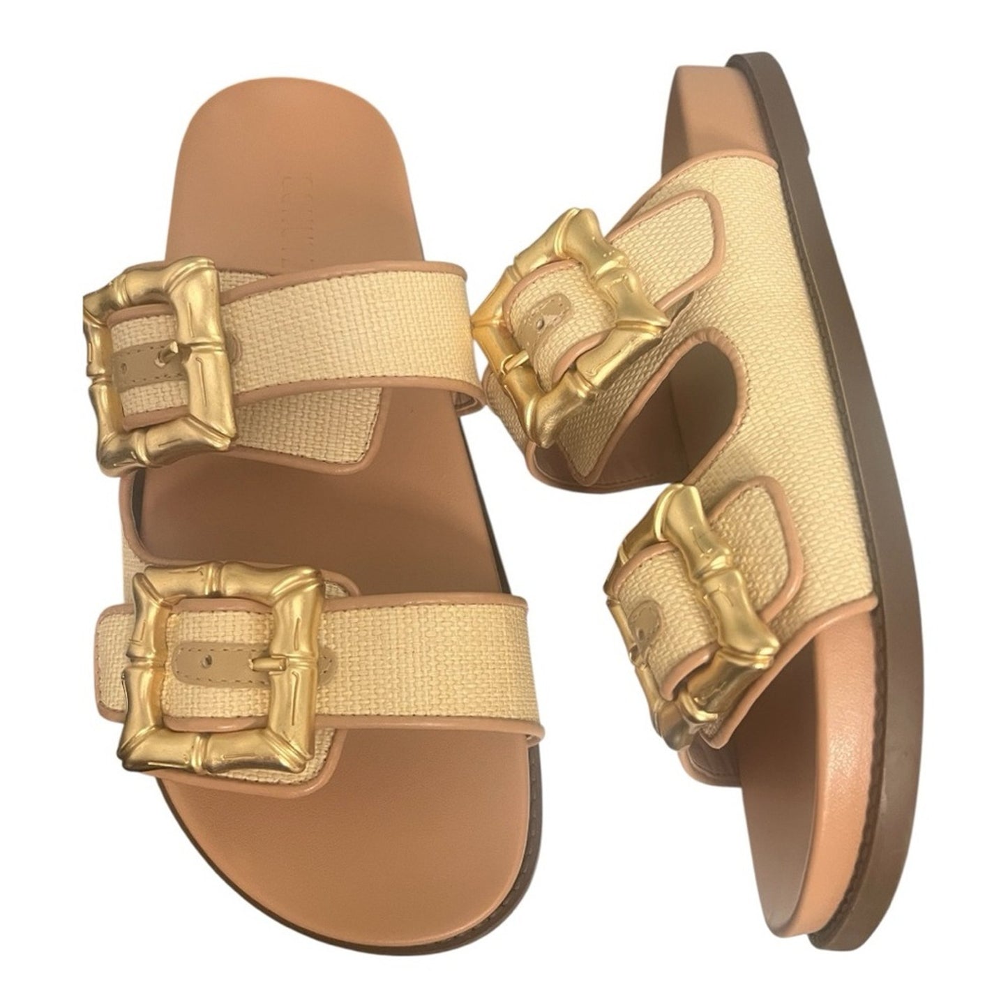 Schultz Encla Sporty Natural Ariel Sandal 9.5
NIB Cream, Tan & Gold