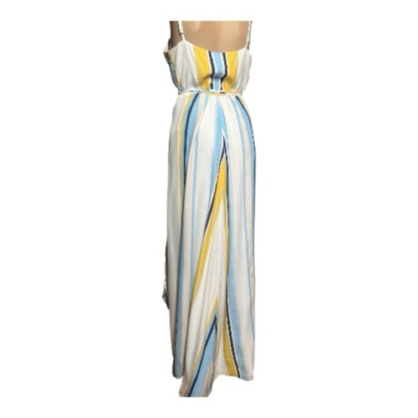 Anthropologie Rush Hour Maxi Wrap Dress Multi Color Stripe Women's Large NWT