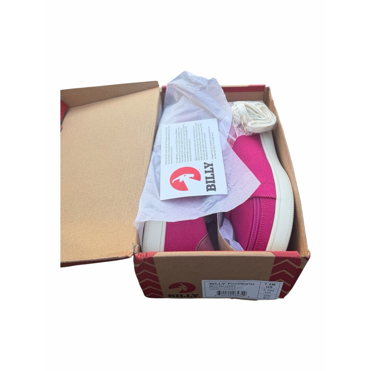 Billy Footwear Orchid Sneakers Women’s Size 7.5 NIB Adaptive Zip Shoes & Laces
