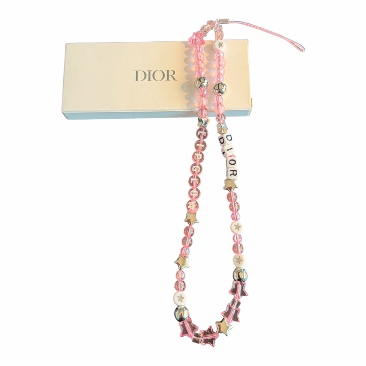 Dior Beauty Gift (3)Lip Glow 031 Strawberry+Dior Hair Clips+Dior Charm/ Bracelet