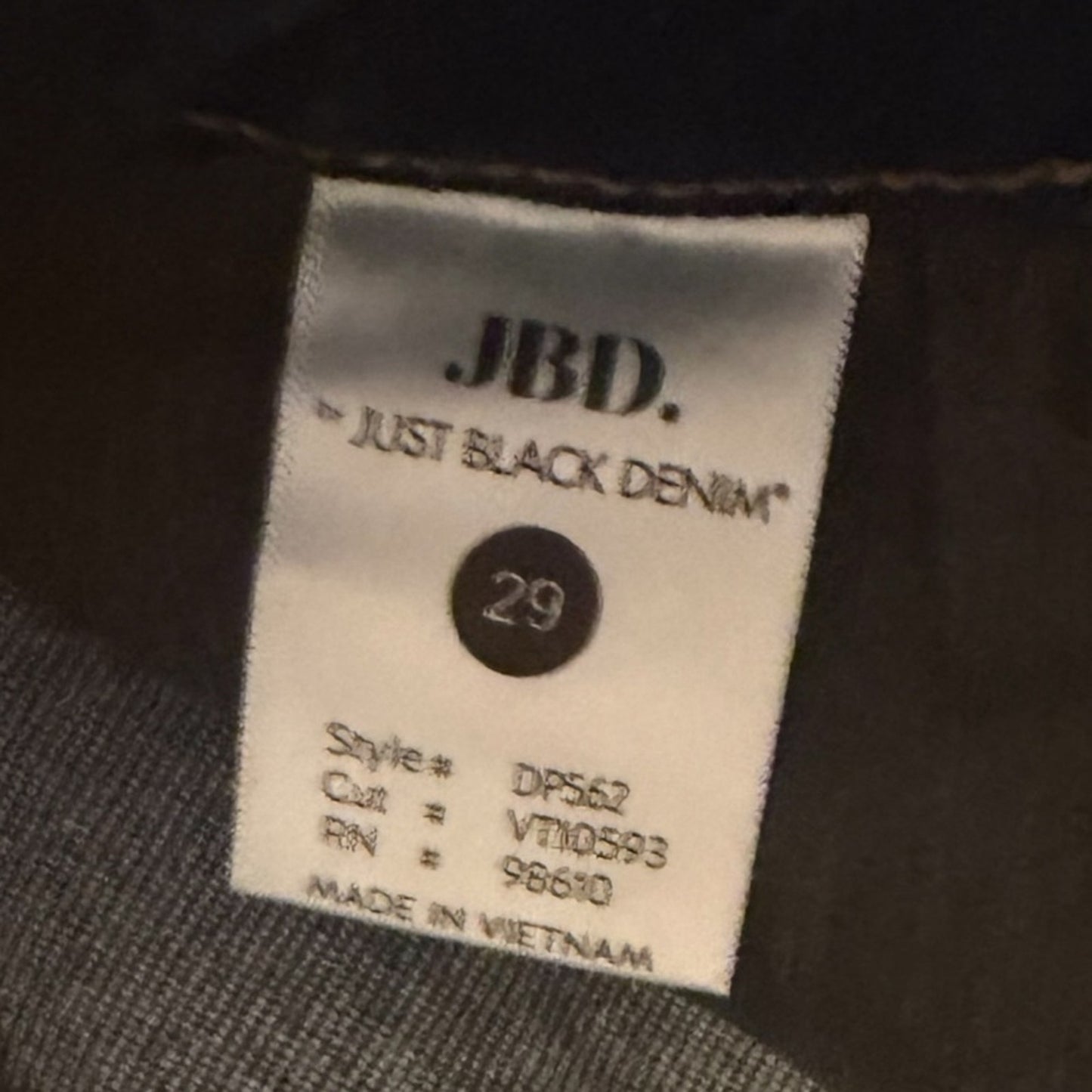 JBD Just Black Denim Size 29 High Rise Flare Jeans Dark Wash Stretch Boho 70s