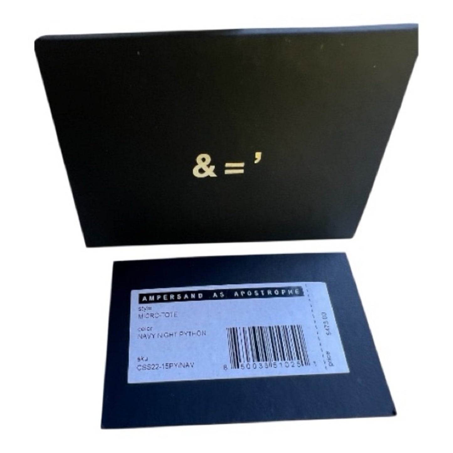 AMPERSAND Blue Python Mini Tote / Micro Crossbody Bag 
NWT