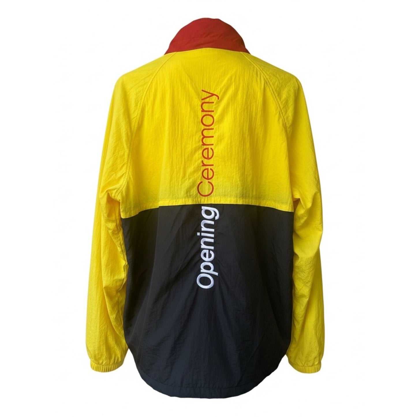 Opening Ceremony NWT Hooded Colorblock Windbreaker Jacket Yellow Black Red Small