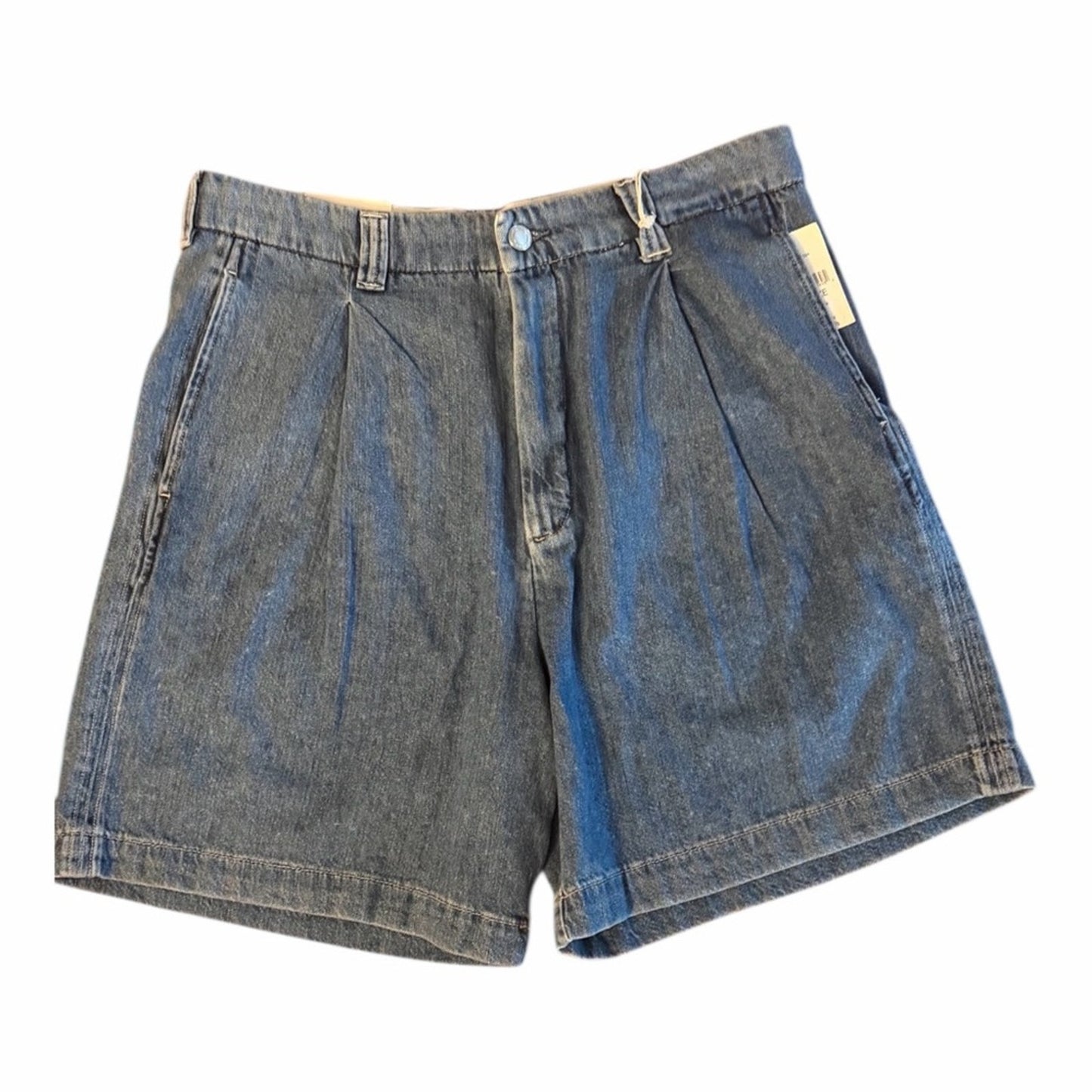 DL1961 Hepburn Pleated Denim Shorts 28 NWT High Rise Wide Leg