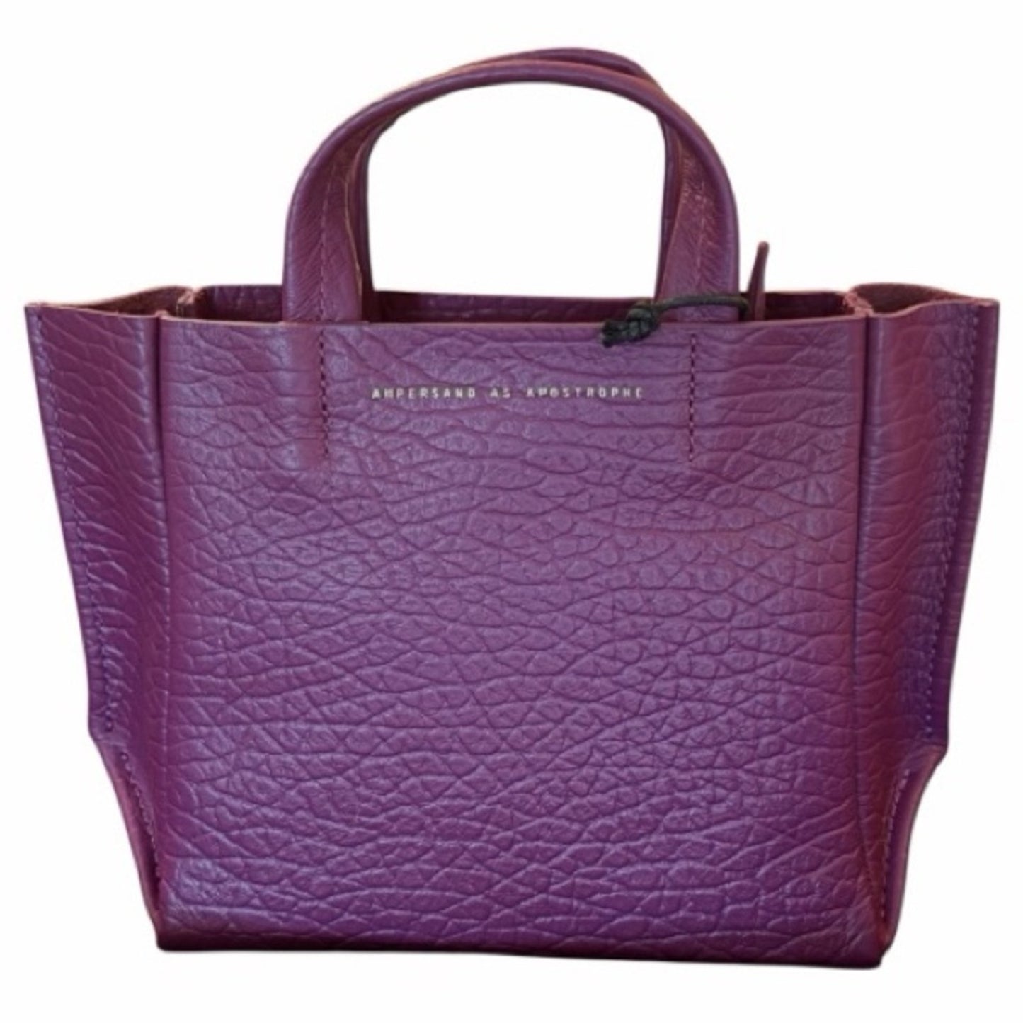 Ampersand As Apostrophe Micro Tote In Deep Magenta - Buffalo Leather