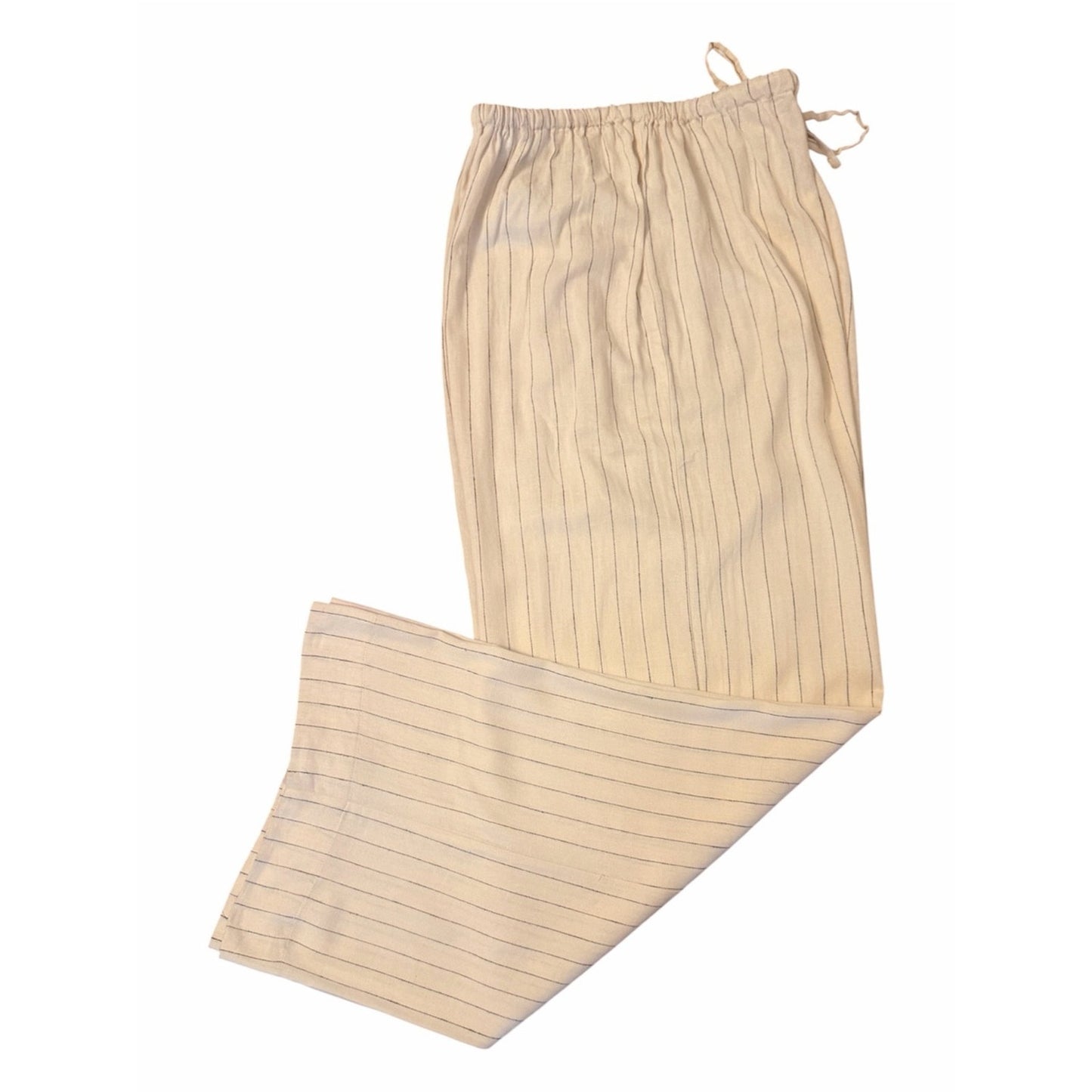 WeWoreWhat NWT Linen Blend Pinstripe Wide Leg Drawstring Pants XXL