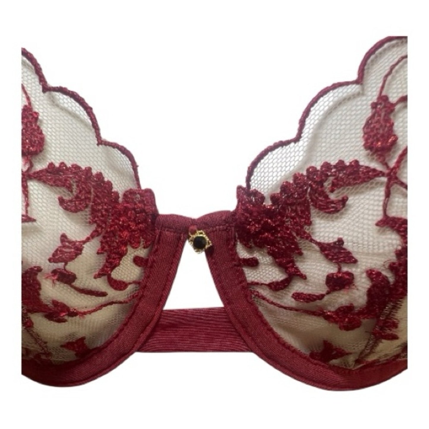 Warcoal Elegant Red Lace Underwire Bra 32D NWT