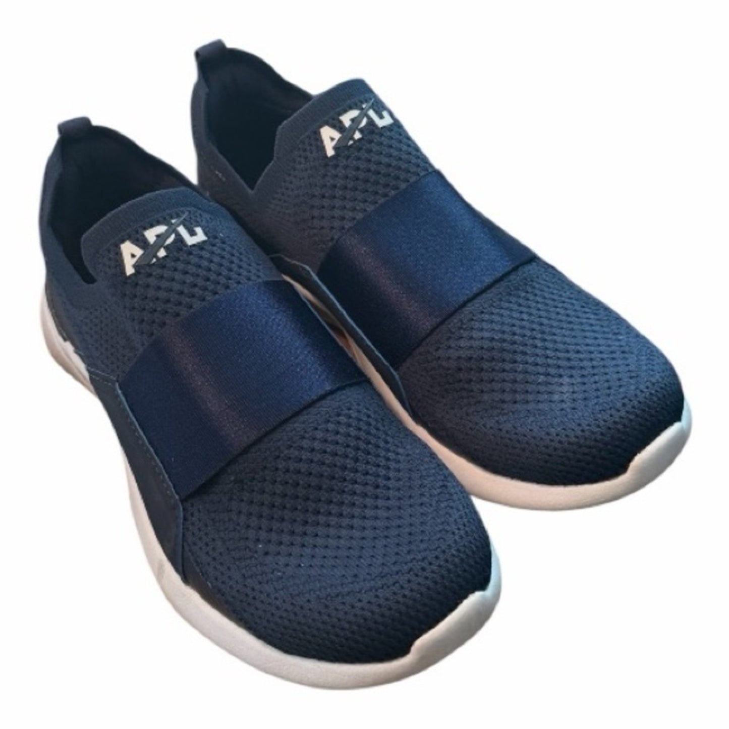APL TechLoom Traveler Sneakers Navy White 7.5 Slip On Athletic Shoes
