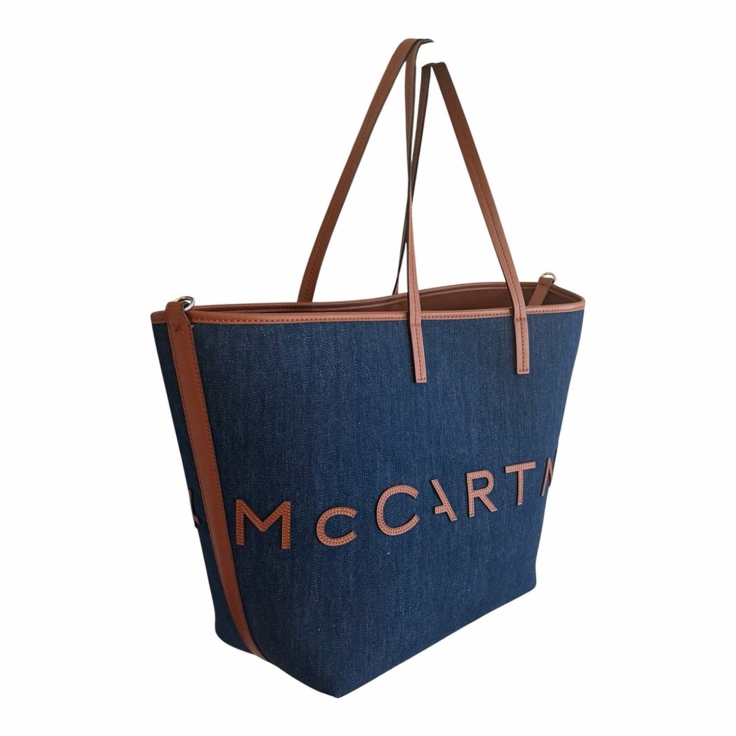 NWT Stella McCartney Logo Denim Shopper Tote | Scandi Girl Coastal Chic
