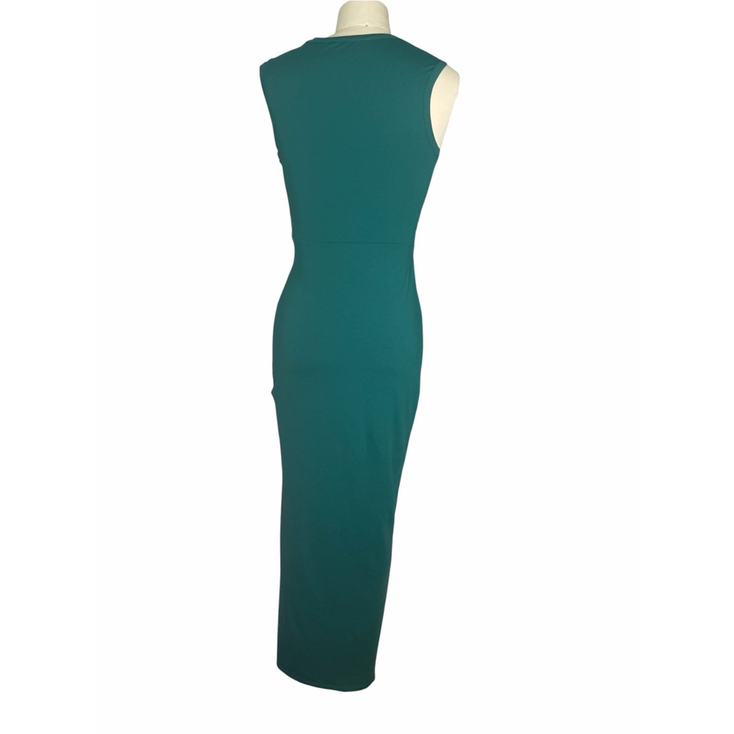 Halara Rainforest Green Cutout Ruched Drawstring Maxi Dress Size S