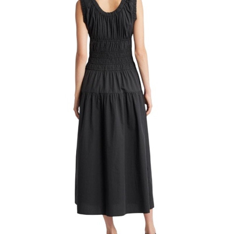 Rails Anastasia Shirred Maxi Dress Size Medium, Black - Sleeveless -NWT