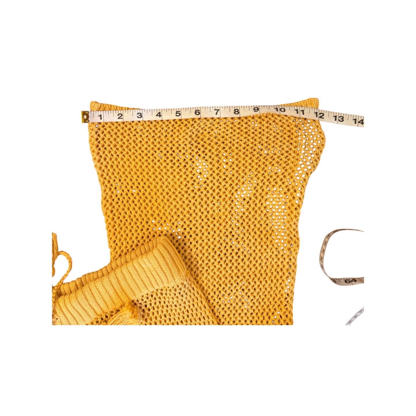 Space Los Cabos Crochet Cover-Up Pants XL NWT Mustard 100% Cotton Beach Resort