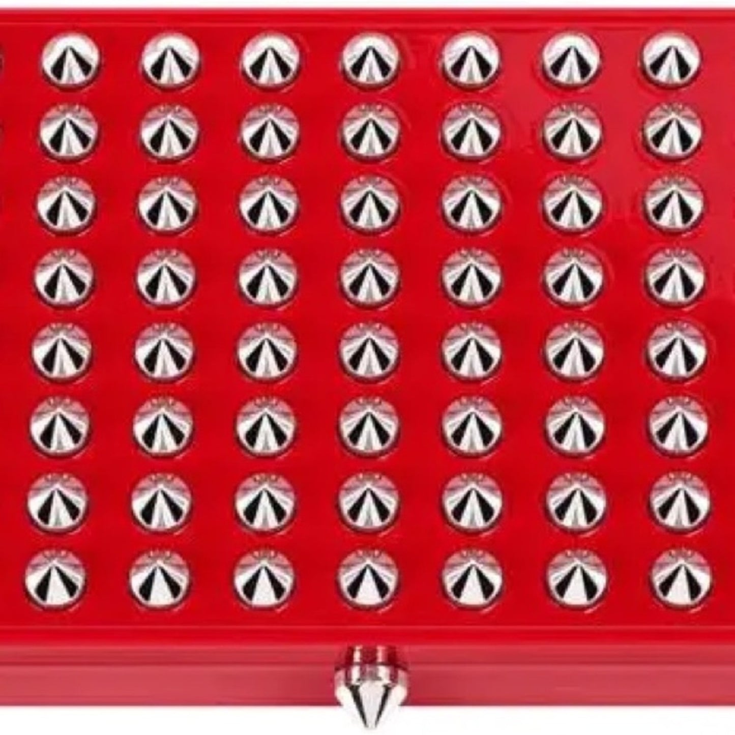 Christian Louboutin Red & Silver Studded Case & Key NWB