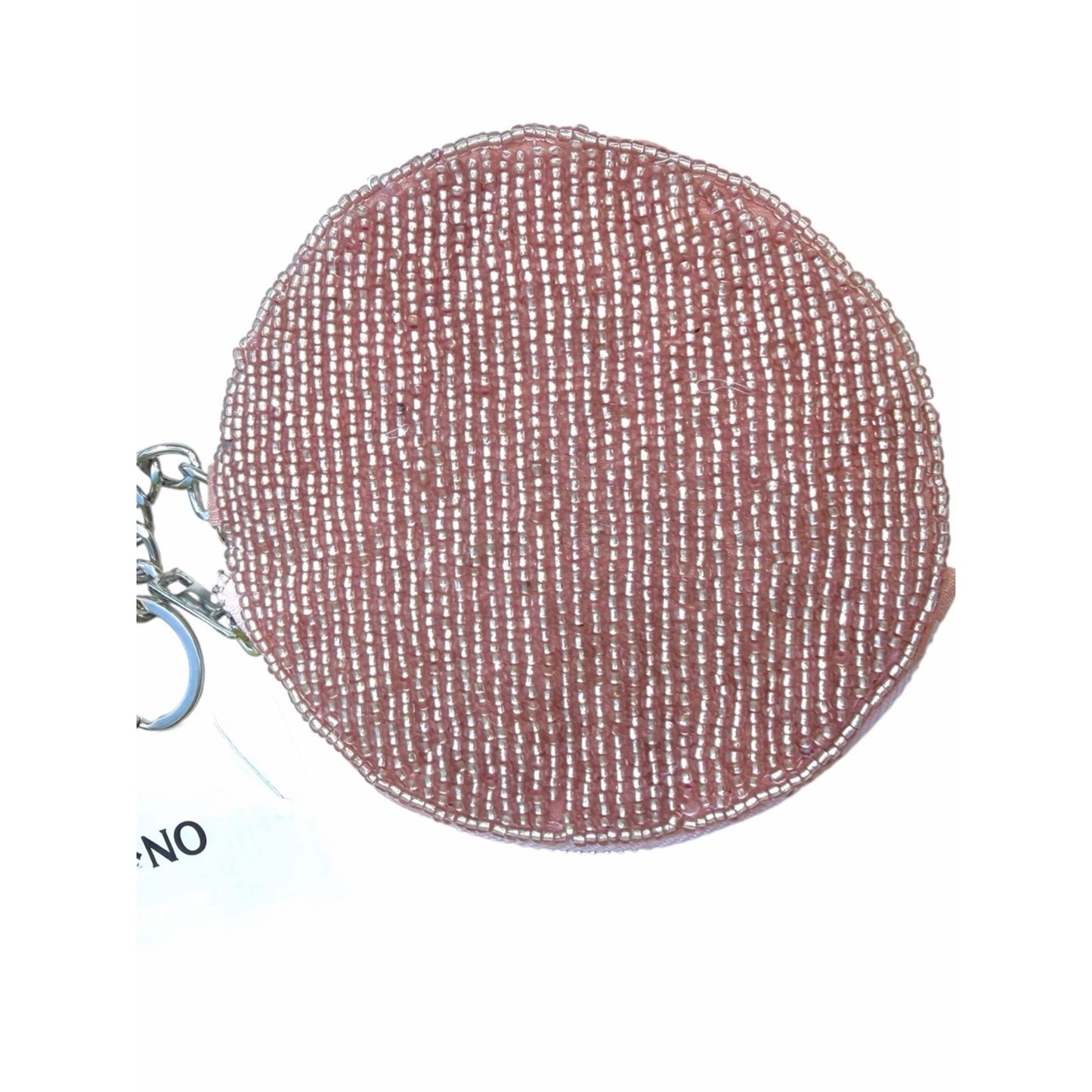 Coquette Pink Beaded Bow Coin Purse Bag Charm Keychain NWT