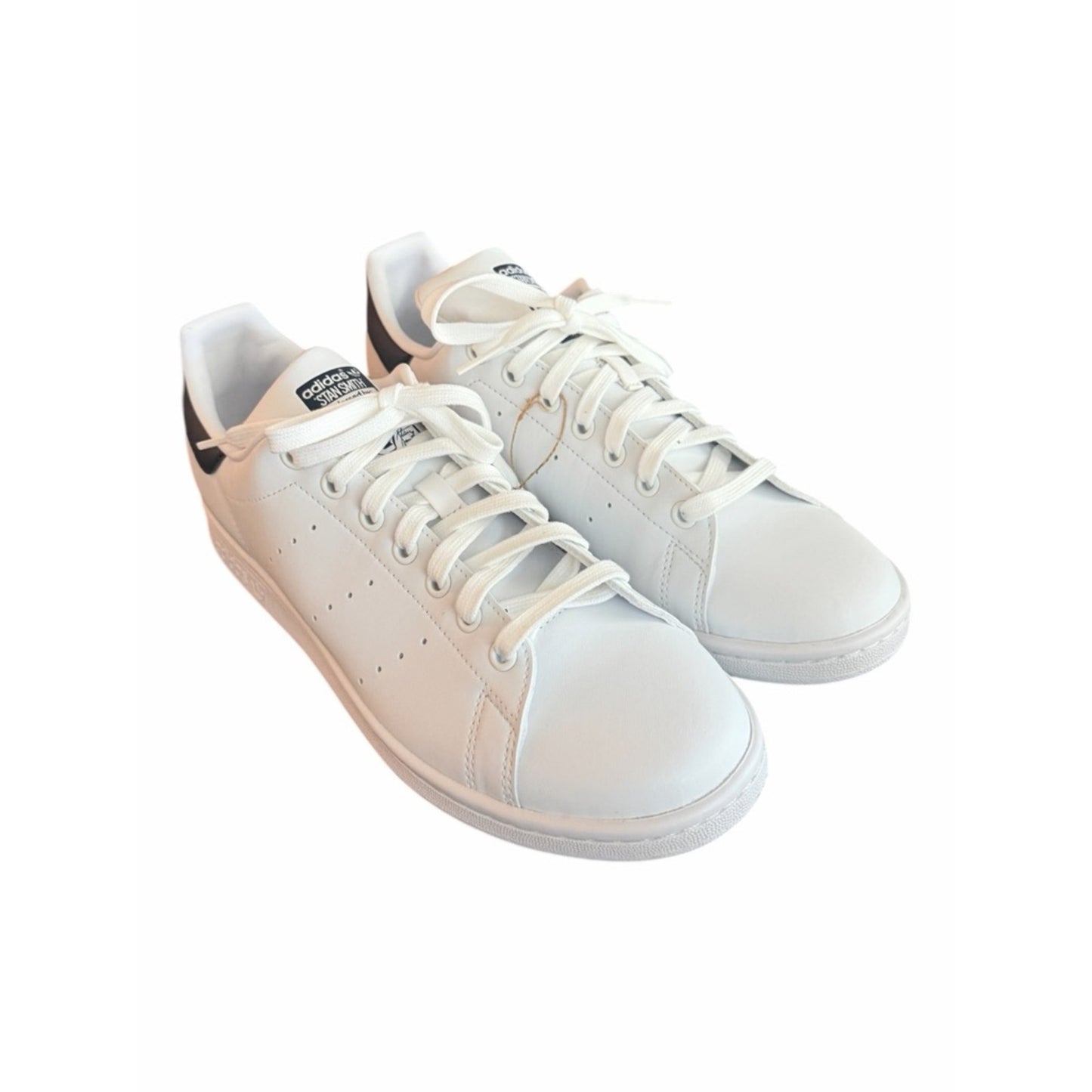 Adidas Stan Smith White Navy Leather Sneakers Women’s 11 NIB