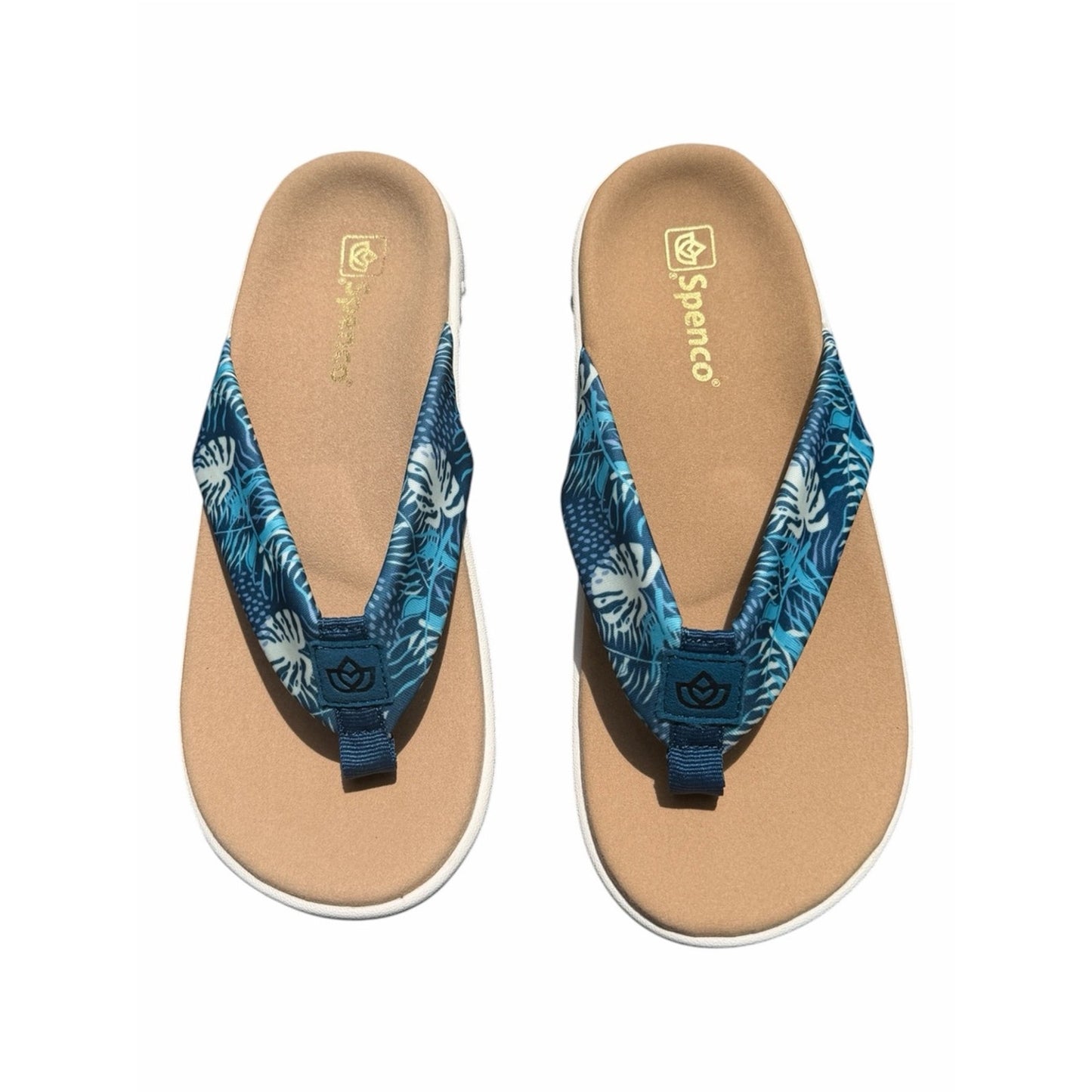 SPENCO Yumi Tropical Print Orthotic Flip Flop Sandals Women’s Size 9 New