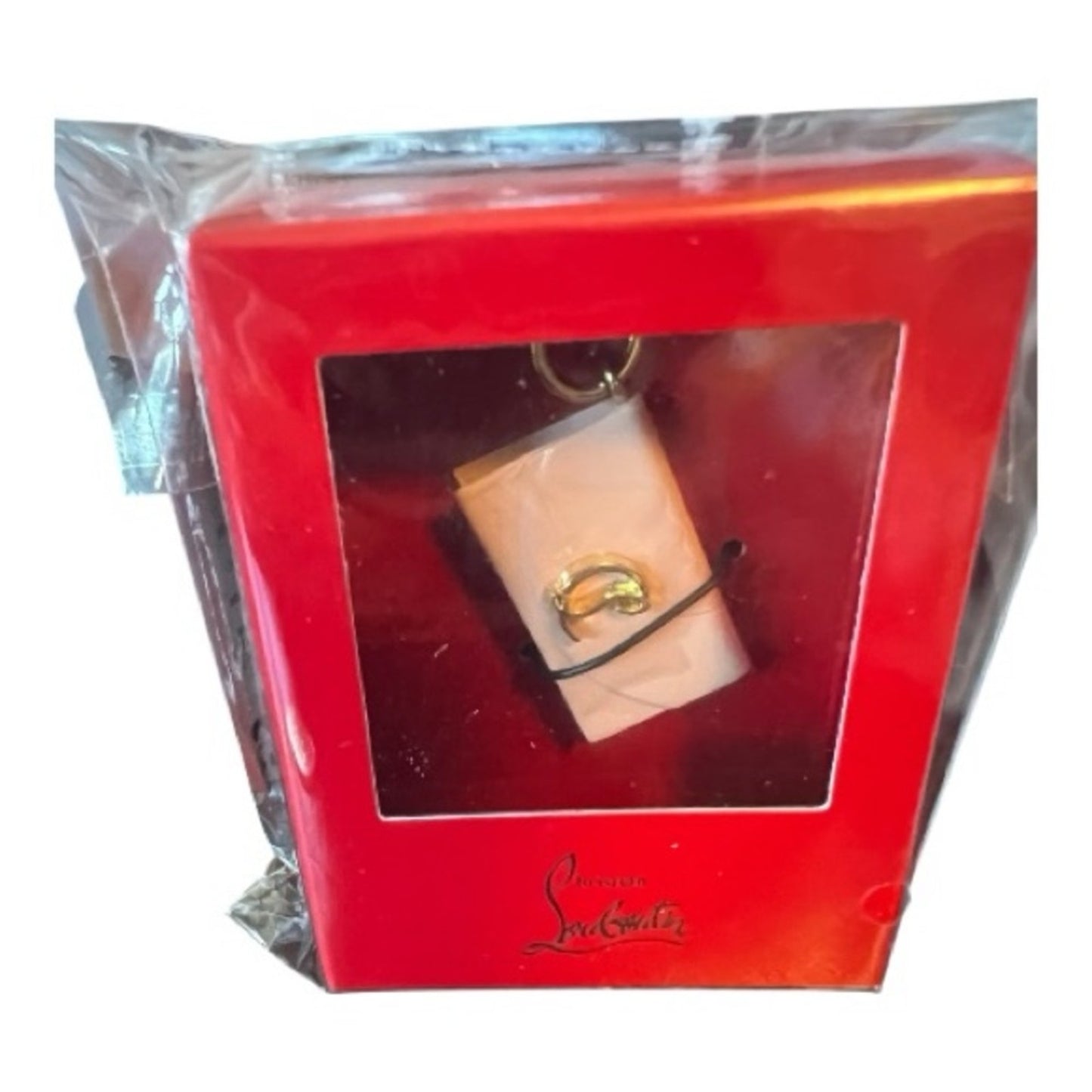Christian Louboutin Blush Colored Charm Handbag with Gold Detail  NIB
