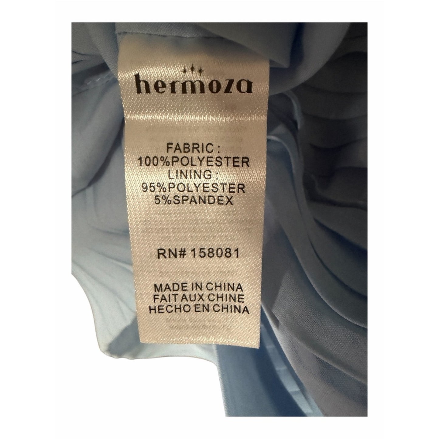 NWT Hermoza Corinne Pleated Halter Shift Dress | Blue Moon | Medium | MSRP $258