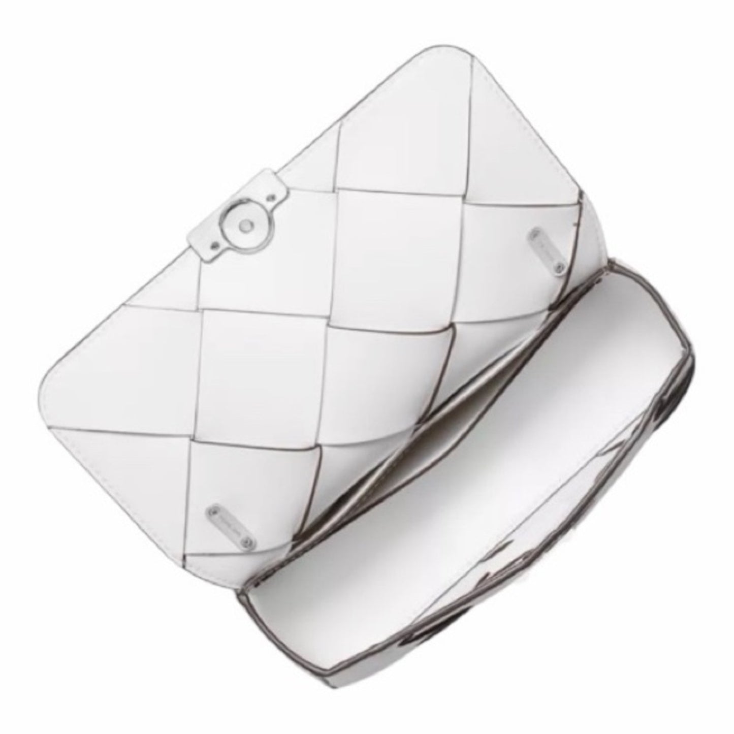 Michael Kors Tribeca Leather Convertible Chain Shoulder Crossbody Bag White