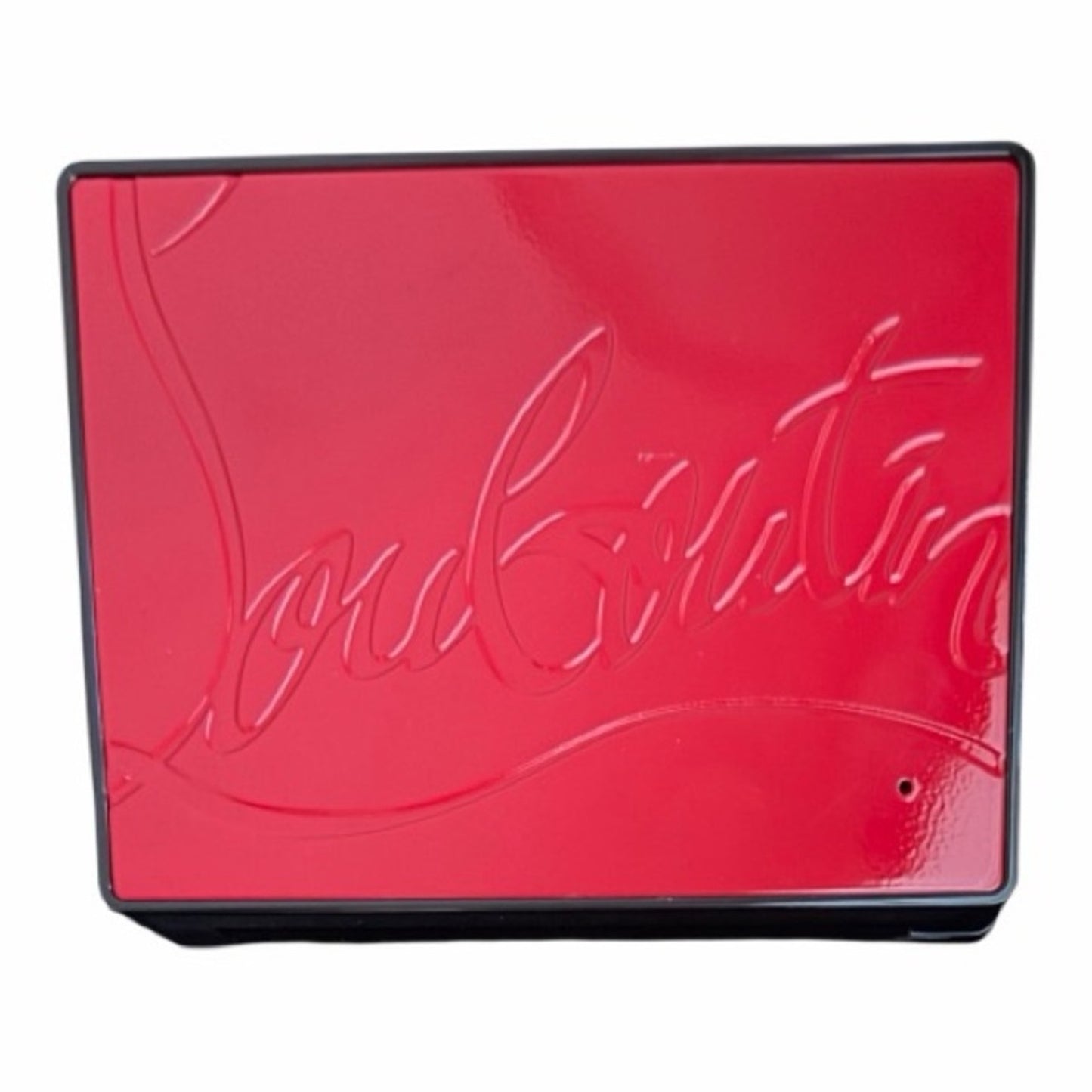 Christian Louboutin Black  & Silver Studded Case NWB & Key NWB