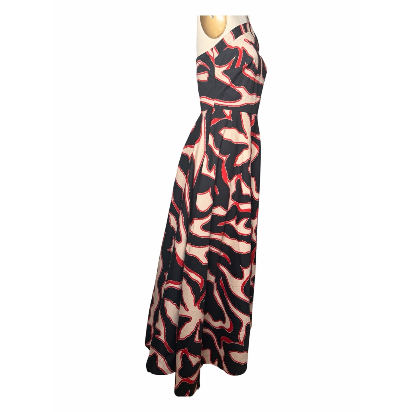 BTB Los Angeles Mia Maxi Dress Tropical Print Halter Open Back NWT Size M